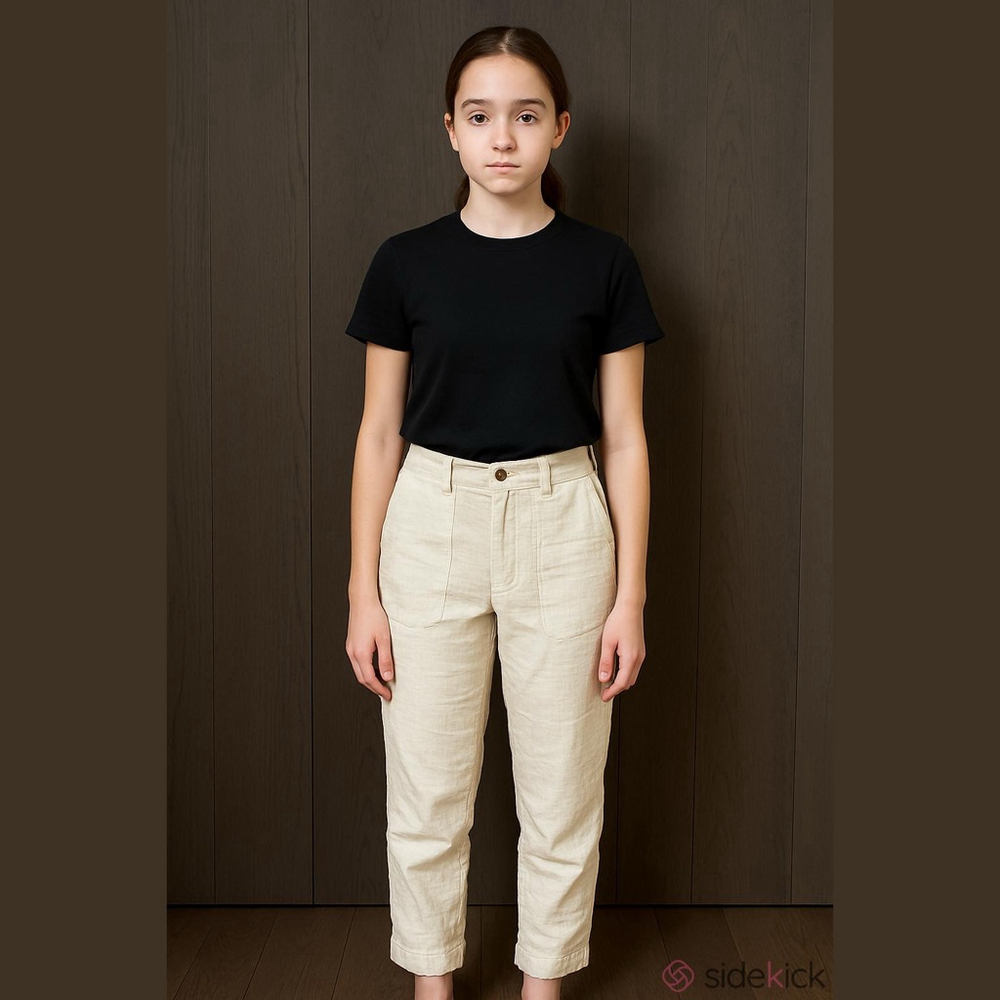 Old Navy Beige Linen Gauze Ankle Cropped Pants Size 0